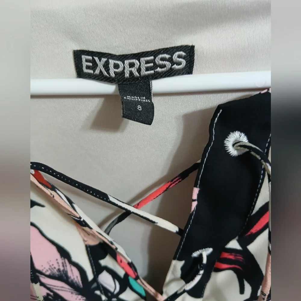 Express Multicolor Floral Mini‎ Dress